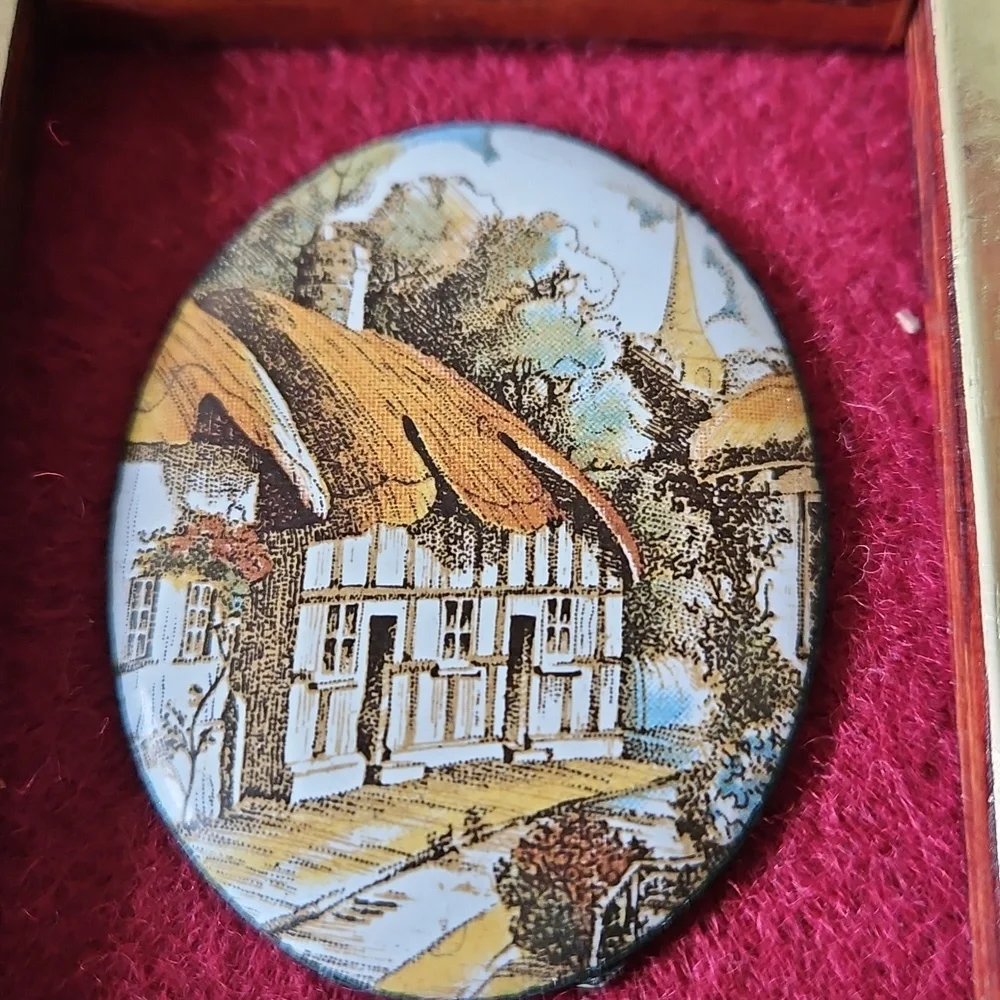 Vintage Enamel On Copper House By PG Cooper England Minature
